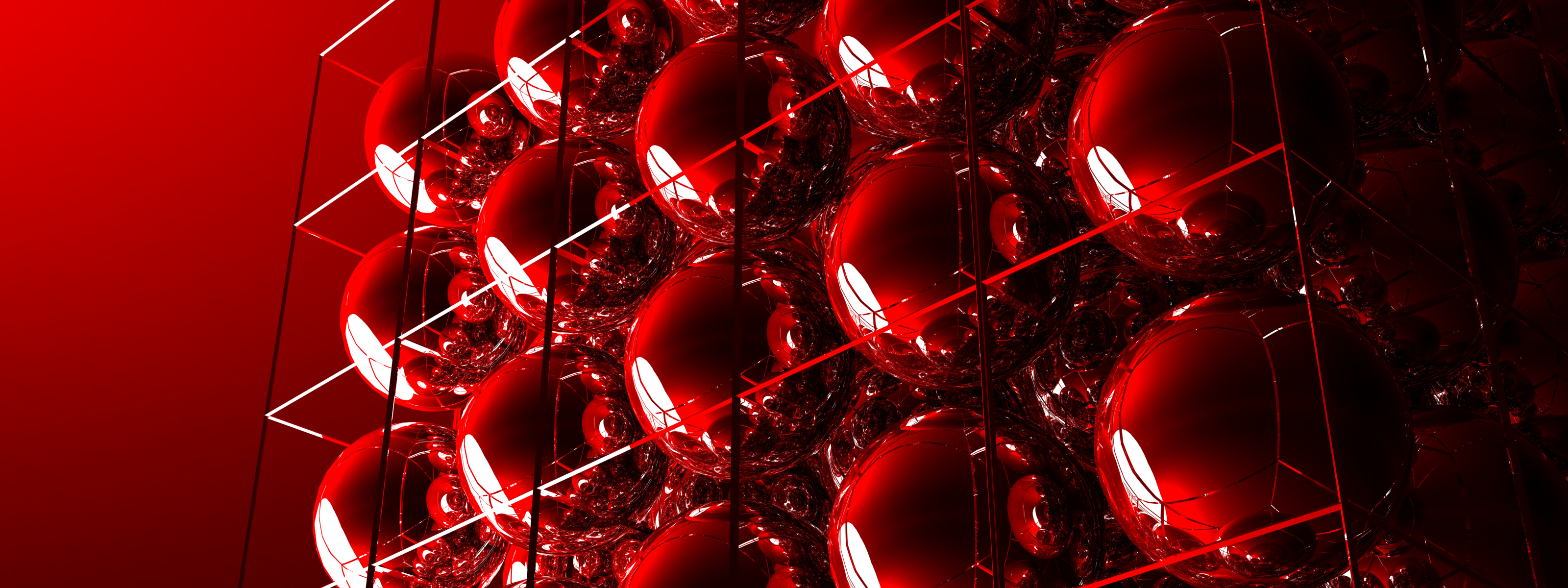 3d, artistic, other, ball, cgi, red, sphere