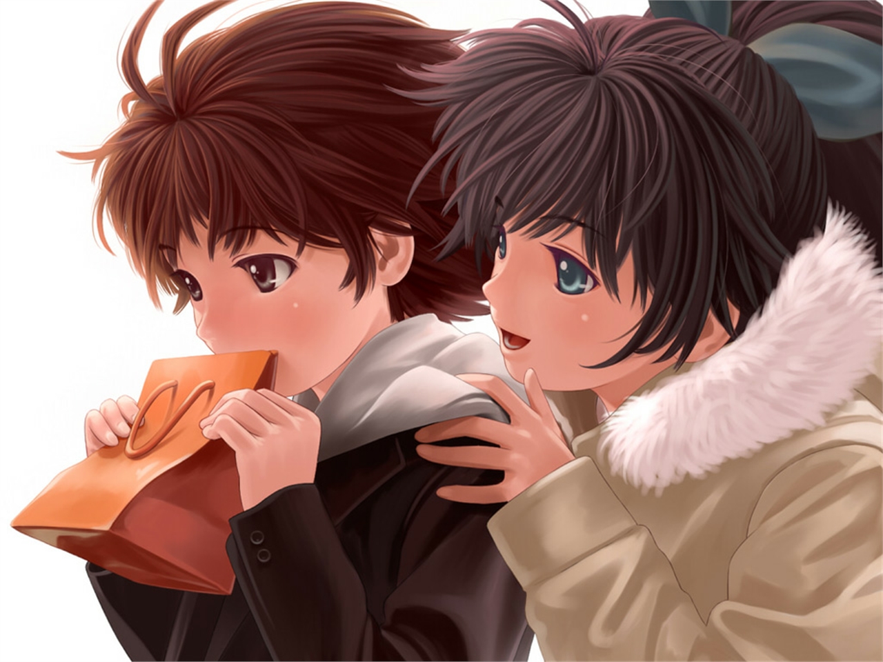 Download mobile wallpaper Anime, The Idolm@ster, Hibiki Ganaha, Makoto Kikuchi for free.