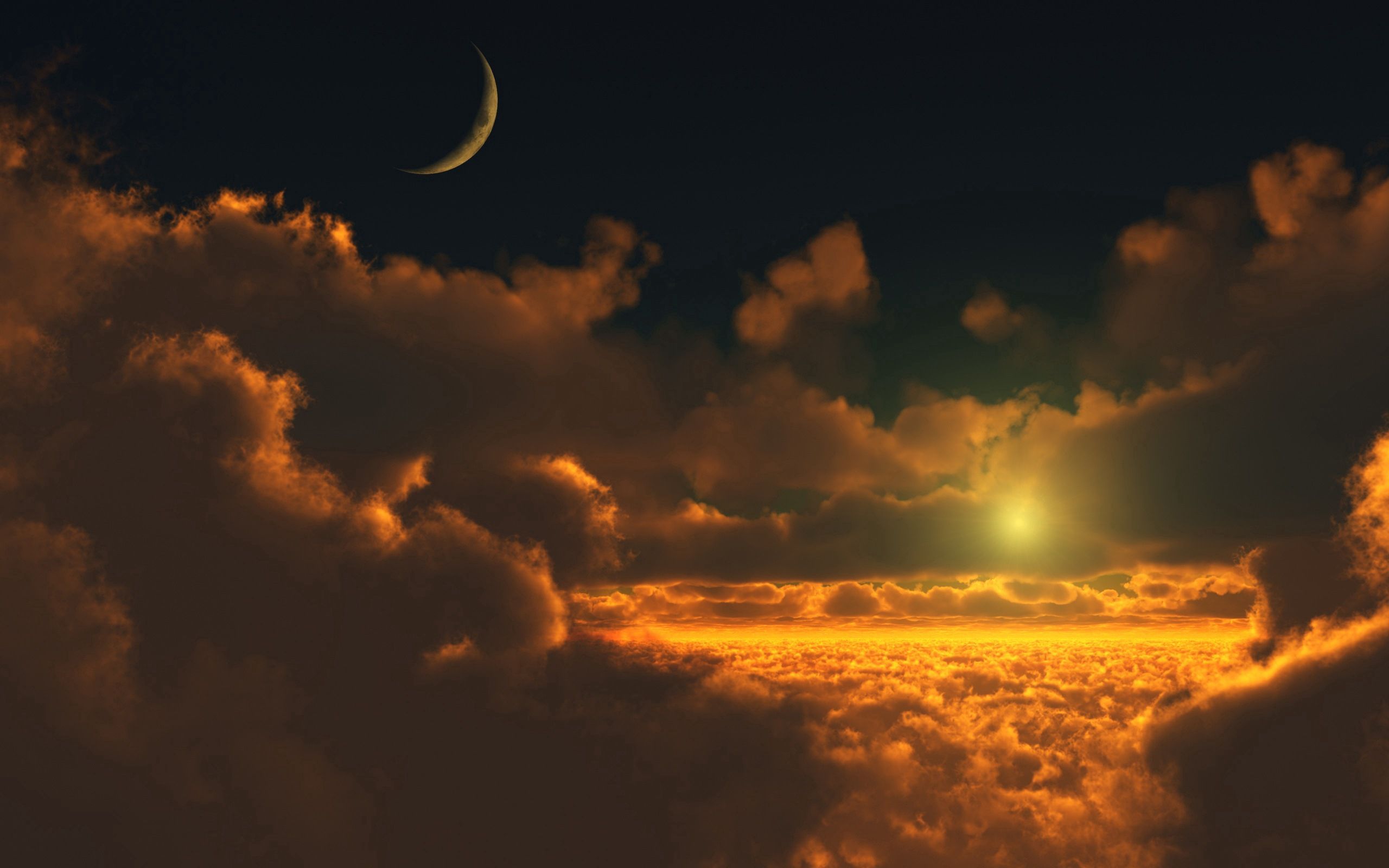 Laden Sie das Höhe, Sun, Natur, Clouds, Mond-Bild kostenlos auf Ihren PC-Desktop herunter