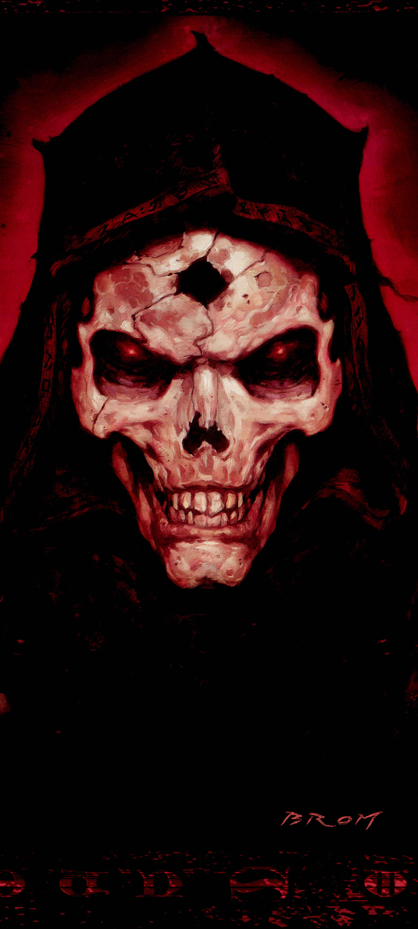 Download mobile wallpaper Dark, Skull for free.