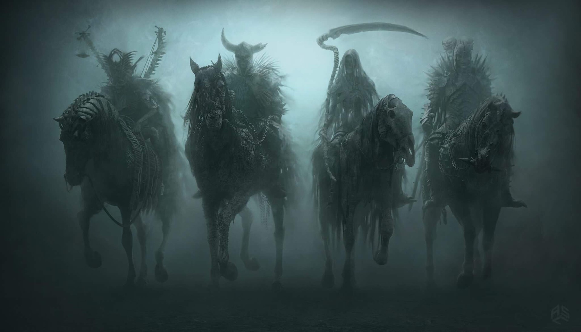 four horsemen of the apocalypse, warrior, dark, horse