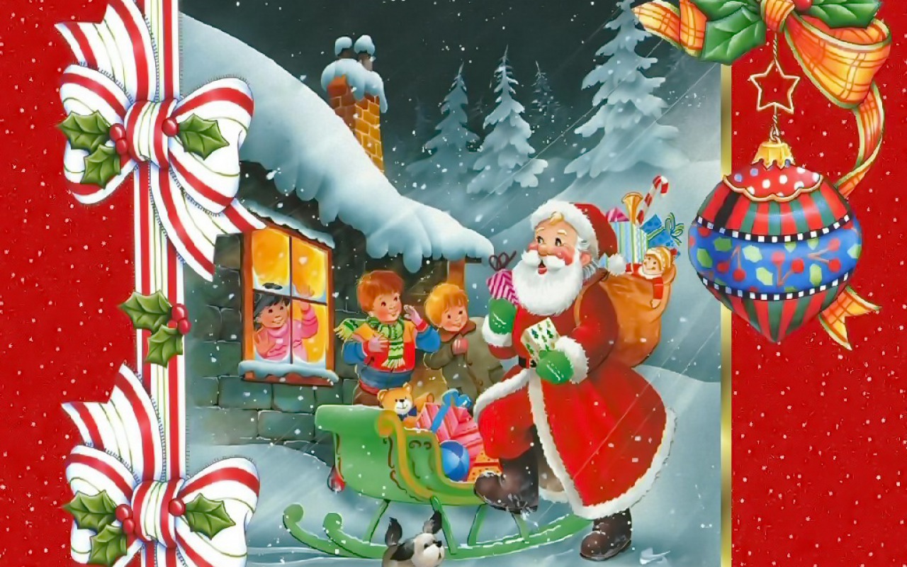 Téléchargez gratuitement l'image Père Noël, Noël, Vacances, Enfant sur le bureau de votre PC