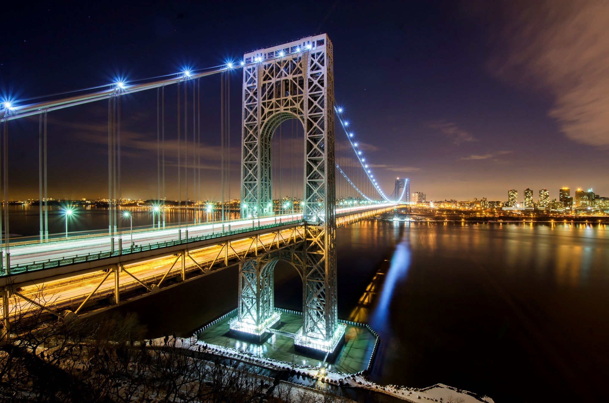 291936 скачать картинку мосты, сделано человеком, мост джорджа вашингтона, нью йорк - обои и заставки бесплатно