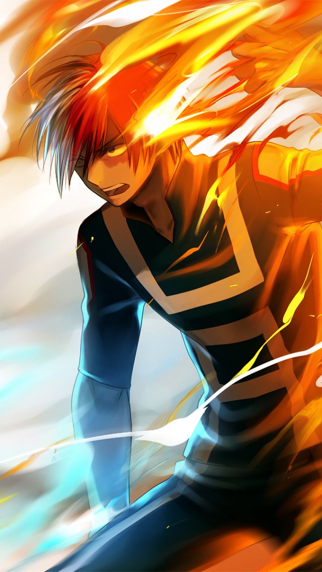 Handy-Wallpaper Animes, Shoto Todoroki, Boku No Hero Academia kostenlos herunterladen.