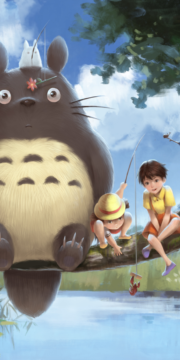 Handy-Wallpaper Animes, Mini Totoro (Mein Nachbar Totoro), Mei Kusakabe, Satsuki Kusakabe, Totoro (Mein Nachbar Totoro), Mein Nachbar Totoro kostenlos herunterladen.