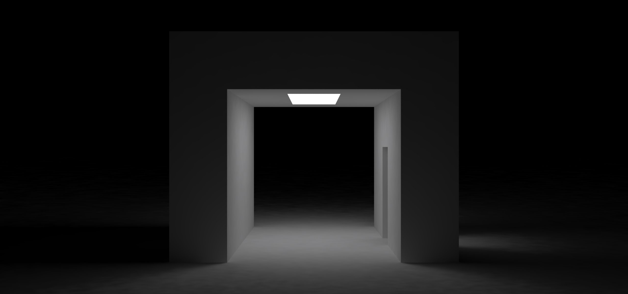 3d, shadow, door, entrance