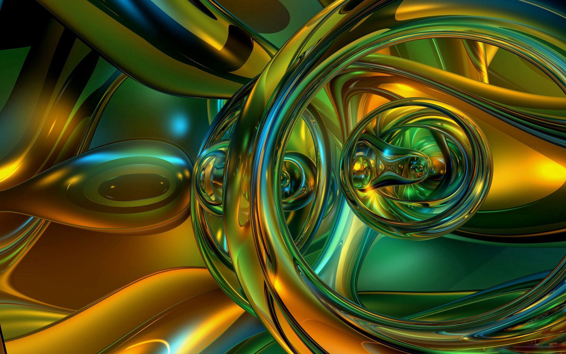 shine, 3d, green, yellow, brilliance, merge, confluence, device