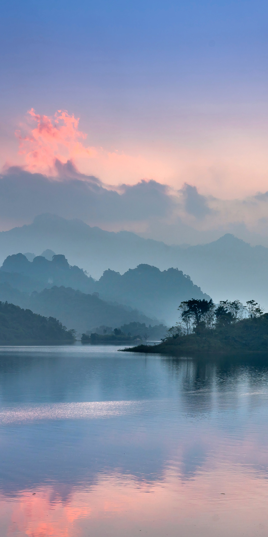 Baixar papel de parede para celular de Lagos, Lago, Névoa, Nuvem, Terra/natureza, Neblina gratuito.