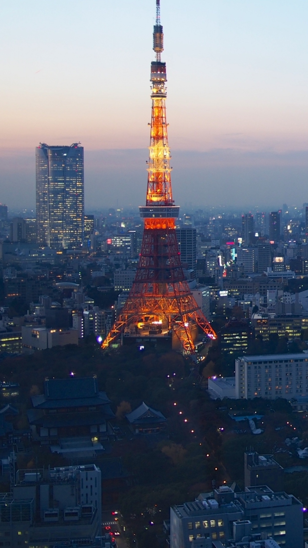 Download mobile wallpaper Cities, Twilight, Japan, Tokyo, Man Made, Tokyo Tower for free.