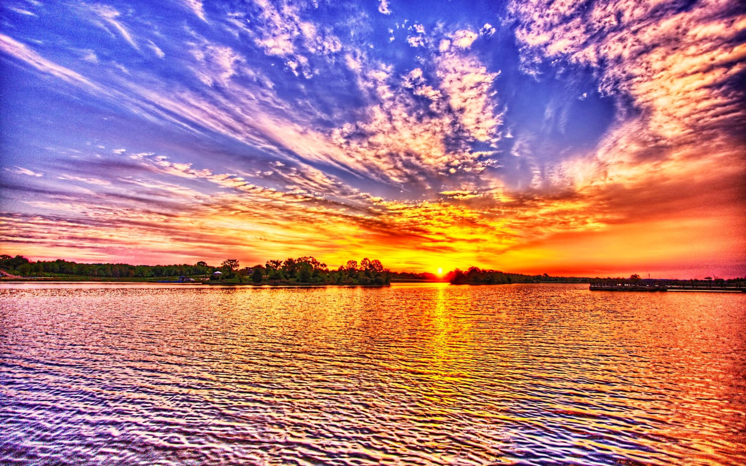 Free download wallpaper Sunset, Sky, Sea, Horizon, Earth, Colorful, Cloud, Scenic on your PC desktop
