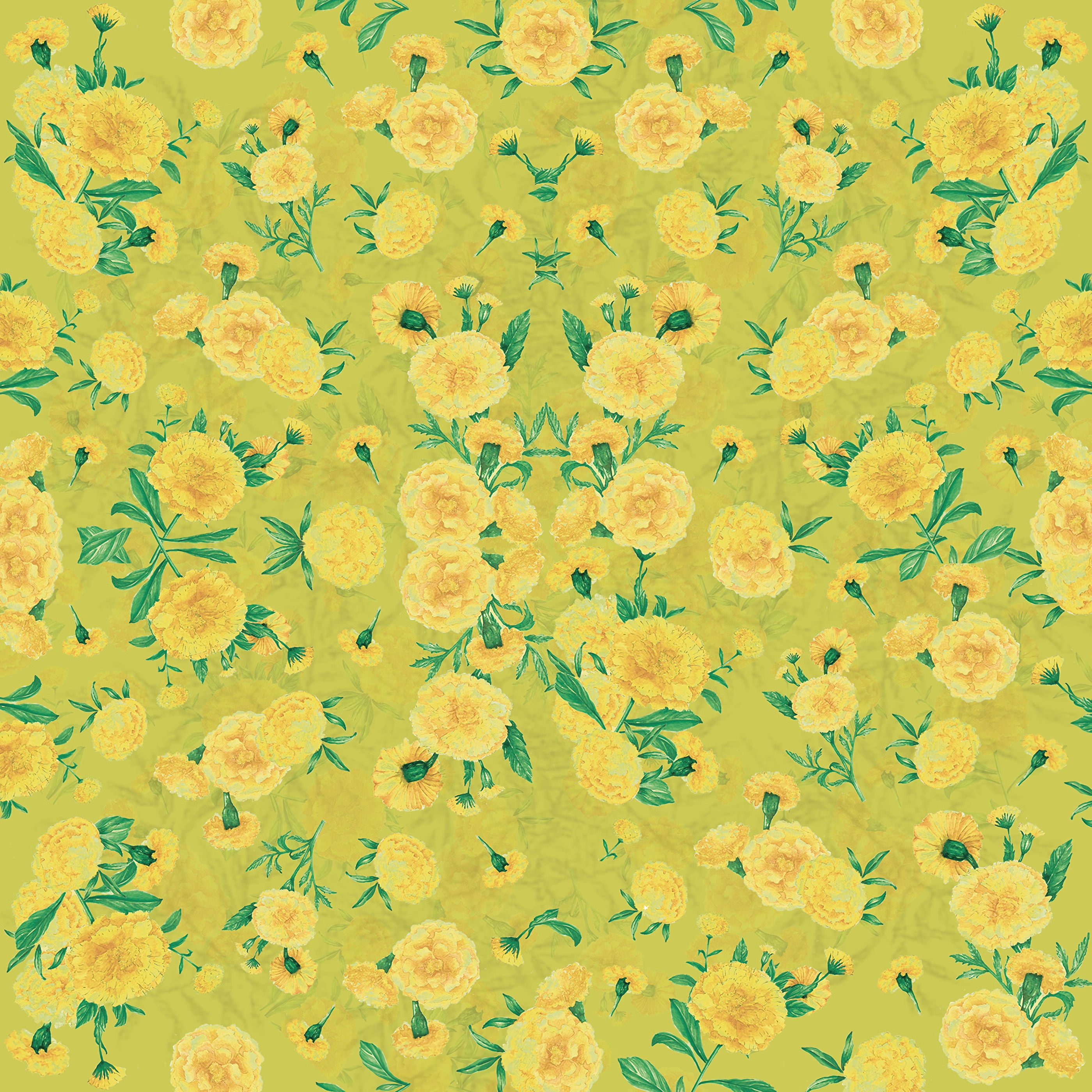 1920x1080 Background patterns, flowers, yellow, texture, textures