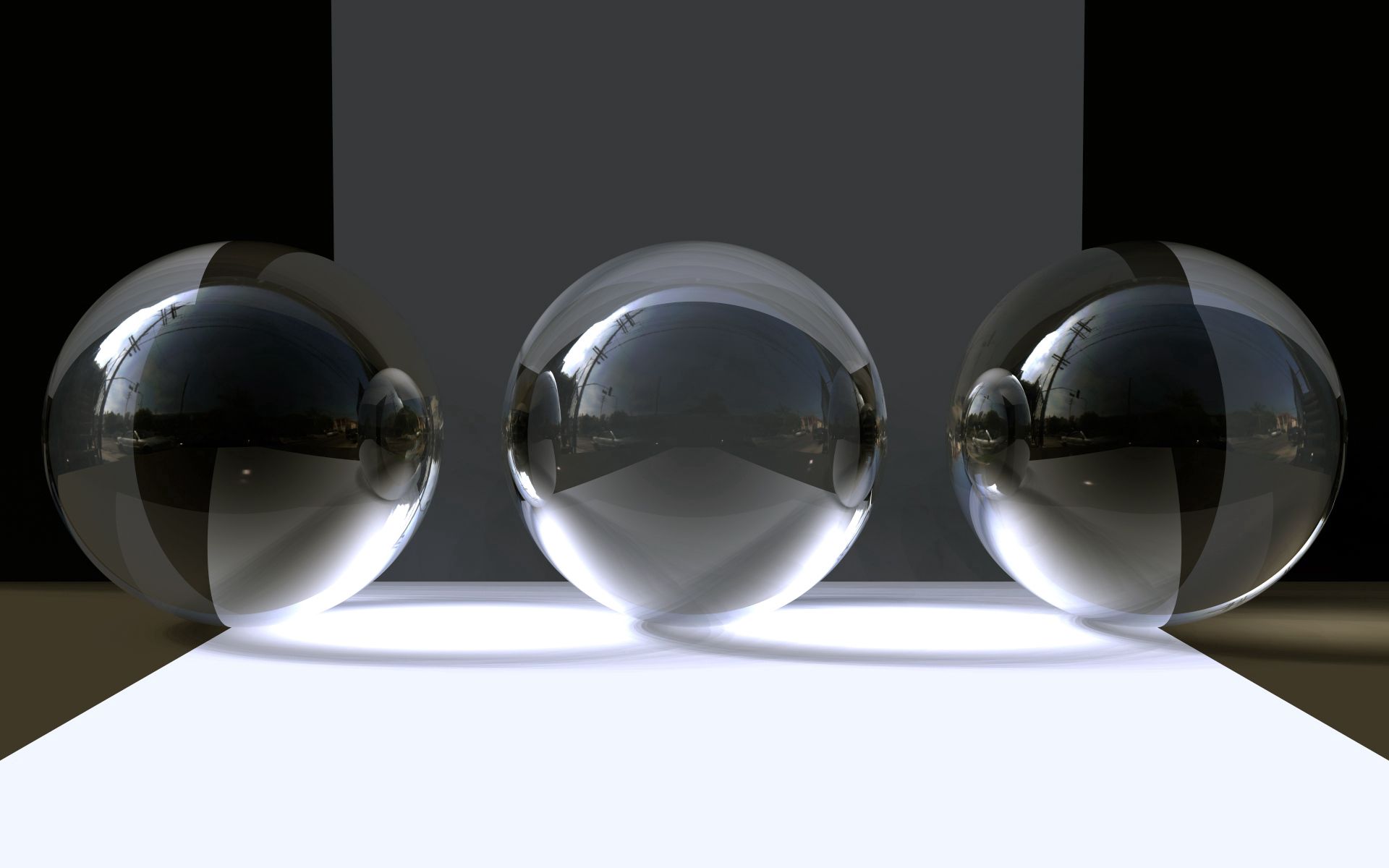 Free download wallpaper Grey, Glass, Balls, 3D on your PC desktop