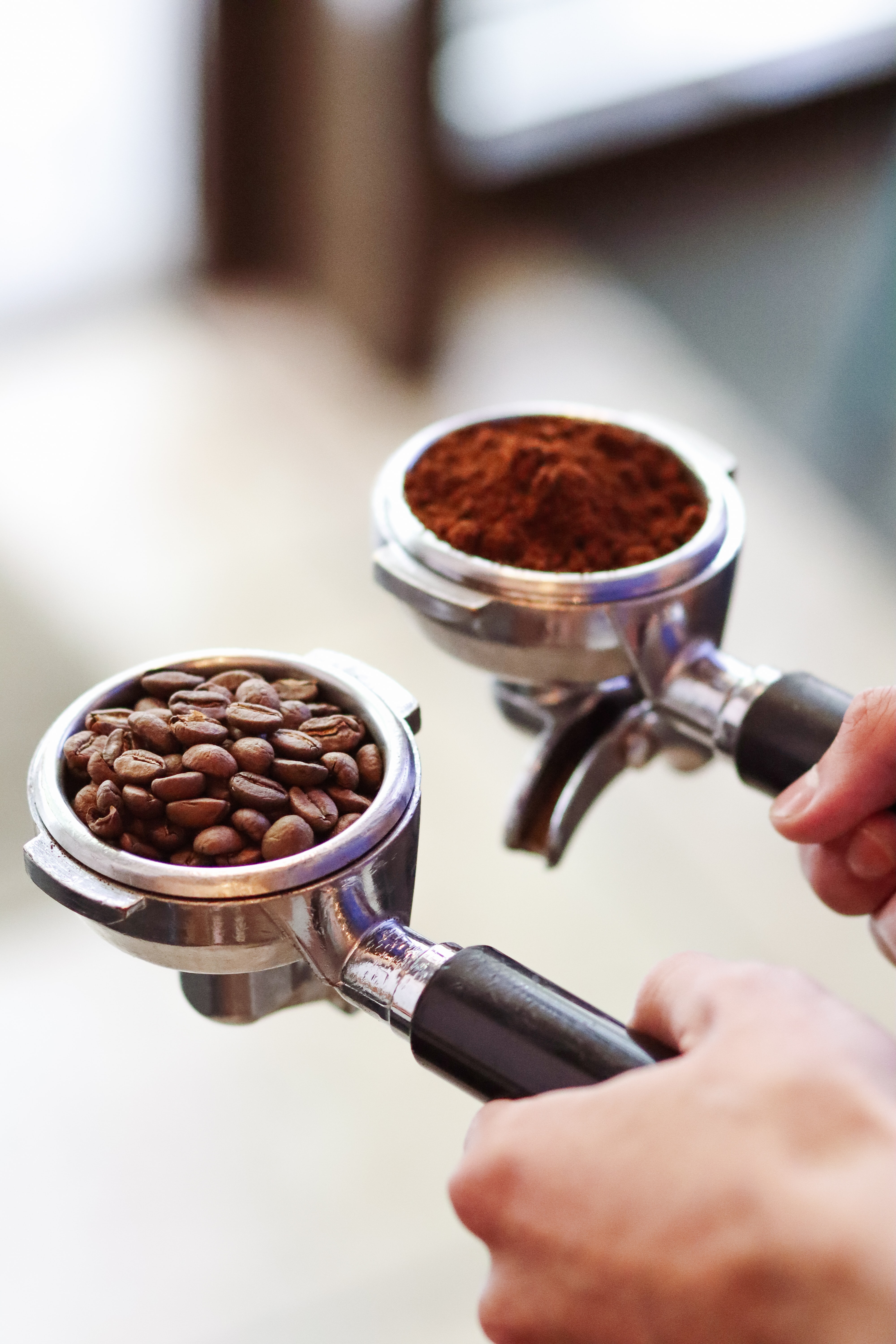 coffee beans, food, hands, grains, grain, barista, ground coffee Full HD