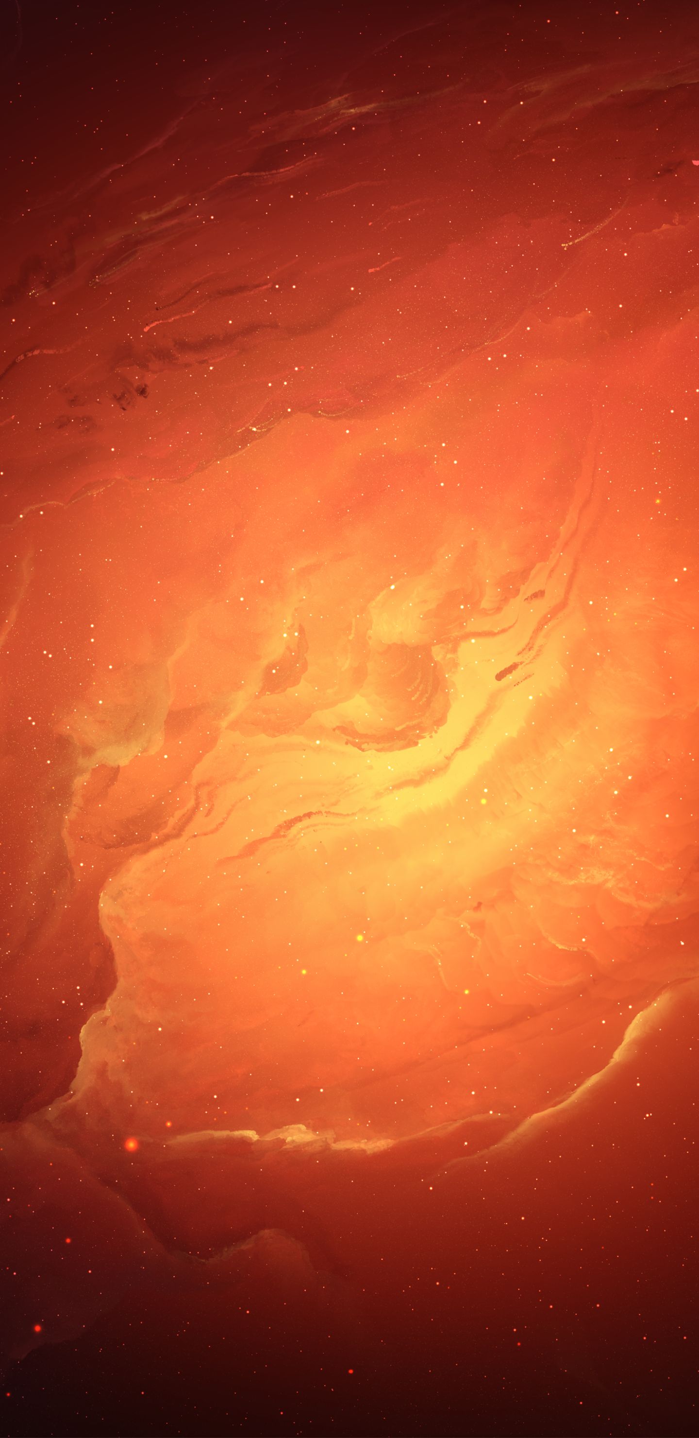 無料モバイル壁紙星雲, スペース, Sf, オレンジ色）をダウンロードします。