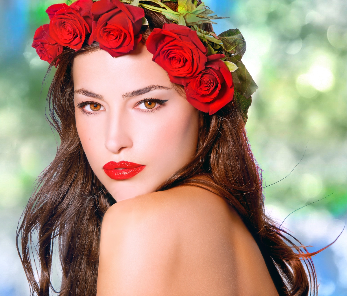 Download mobile wallpaper Rose, Beautiful, Face, Model, Women for free.