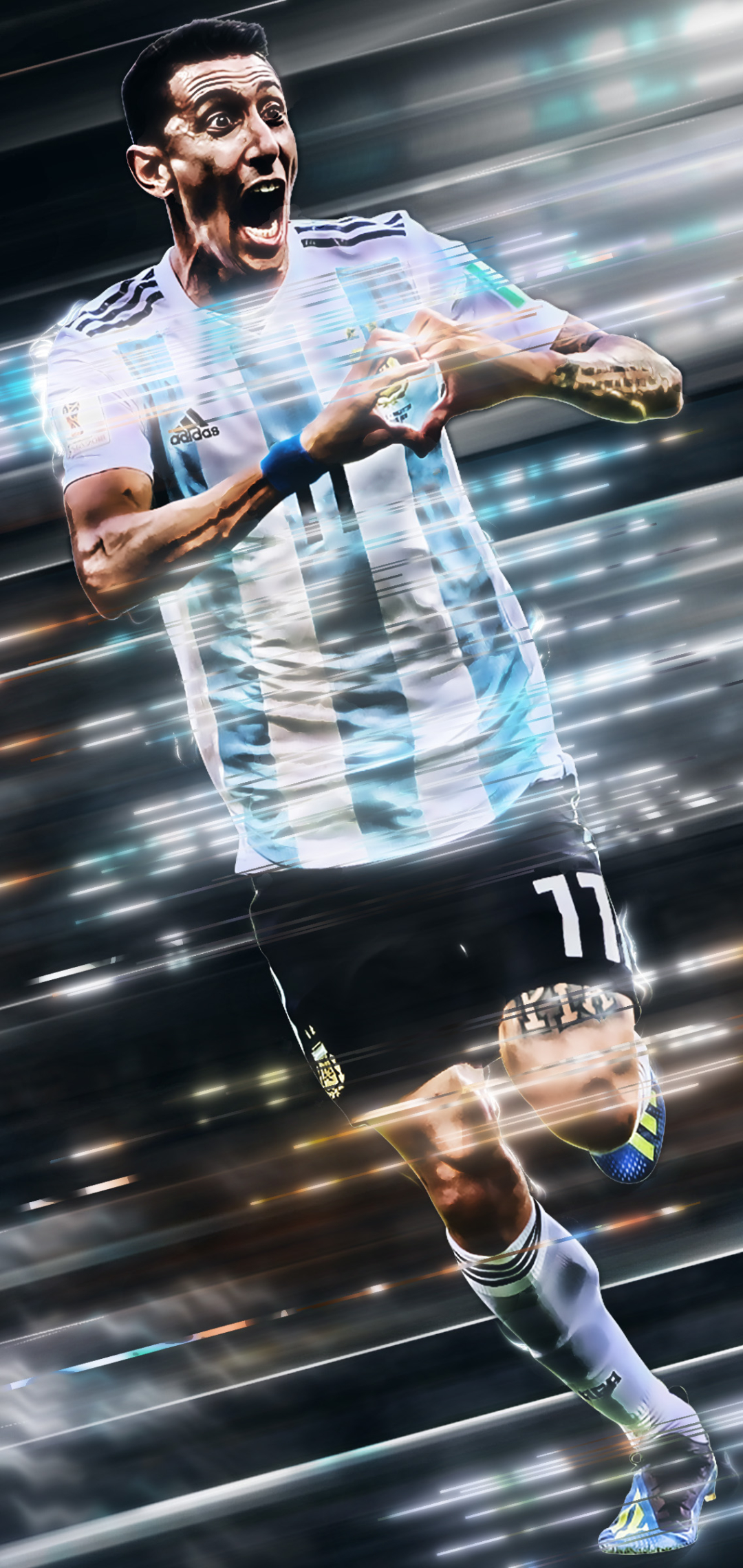 無料モバイル壁紙スポーツ, サッカー, サッカー アルゼンチン代表, アンヘル・ディ・マリアをダウンロードします。