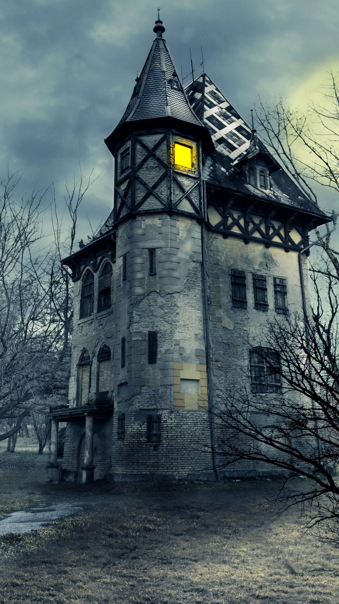 Download mobile wallpaper Dark, House, Castle for free.