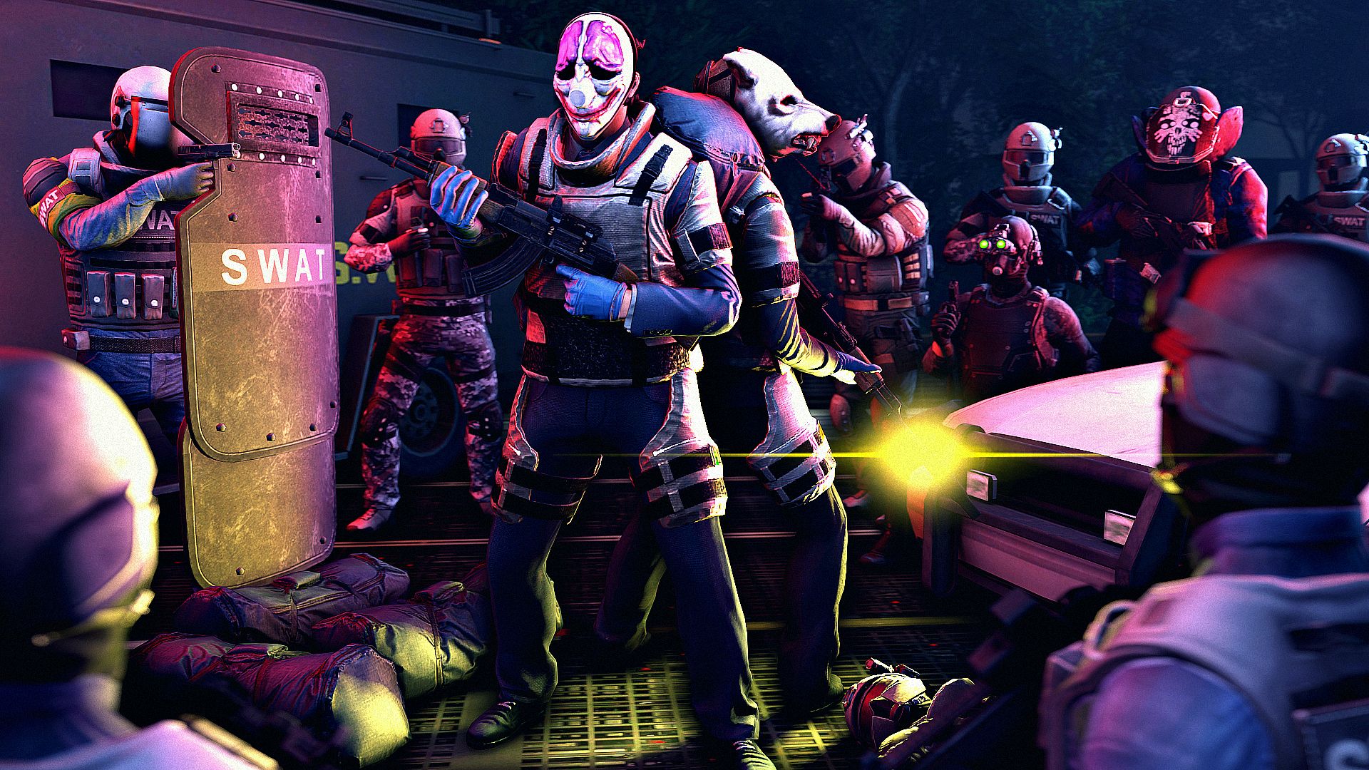video game, payday 2, houston (payday), wolf (payday), payday