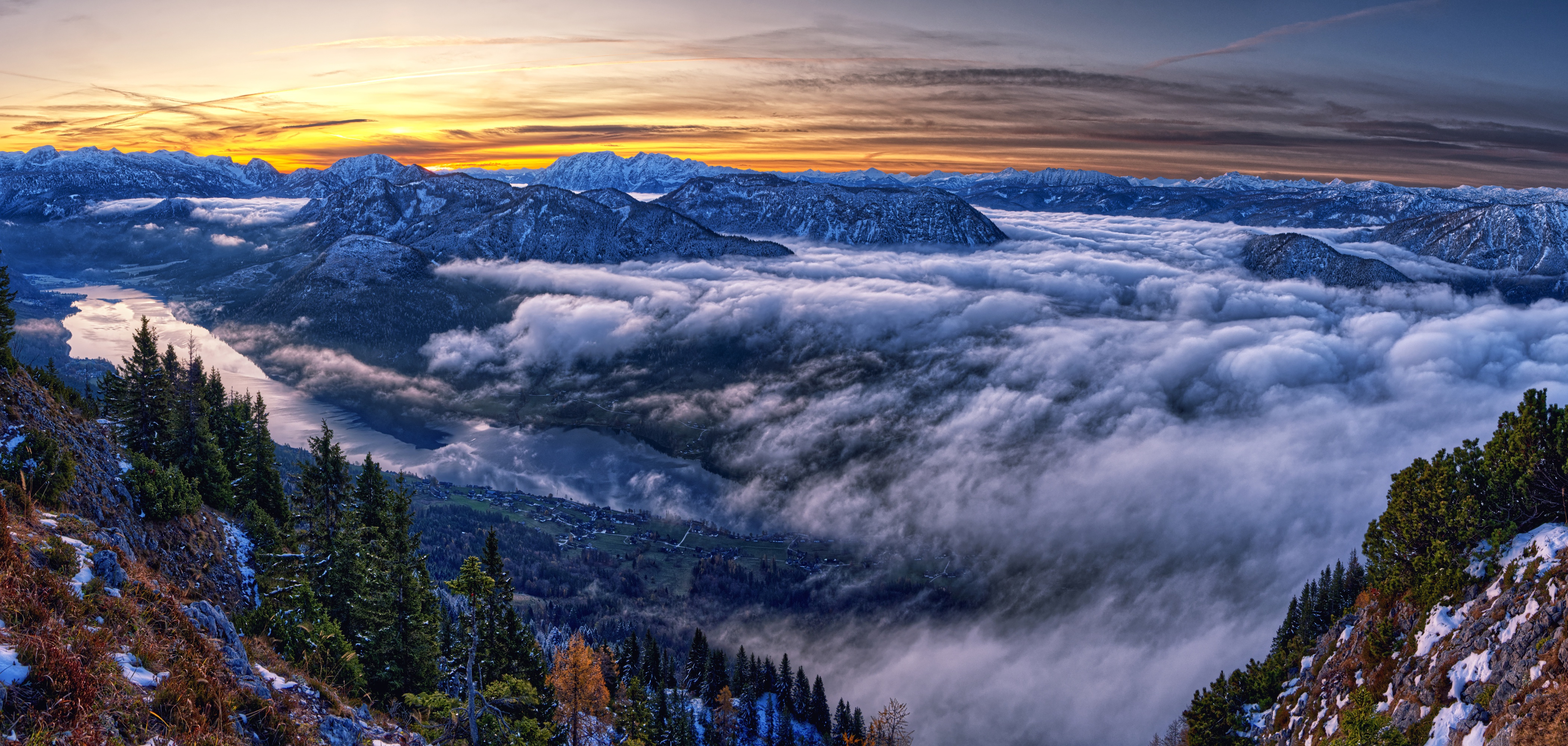 Free download wallpaper Landscape, Nature, Horizon, Mountain, Austria, Earth, Panorama, Cloud on your PC desktop