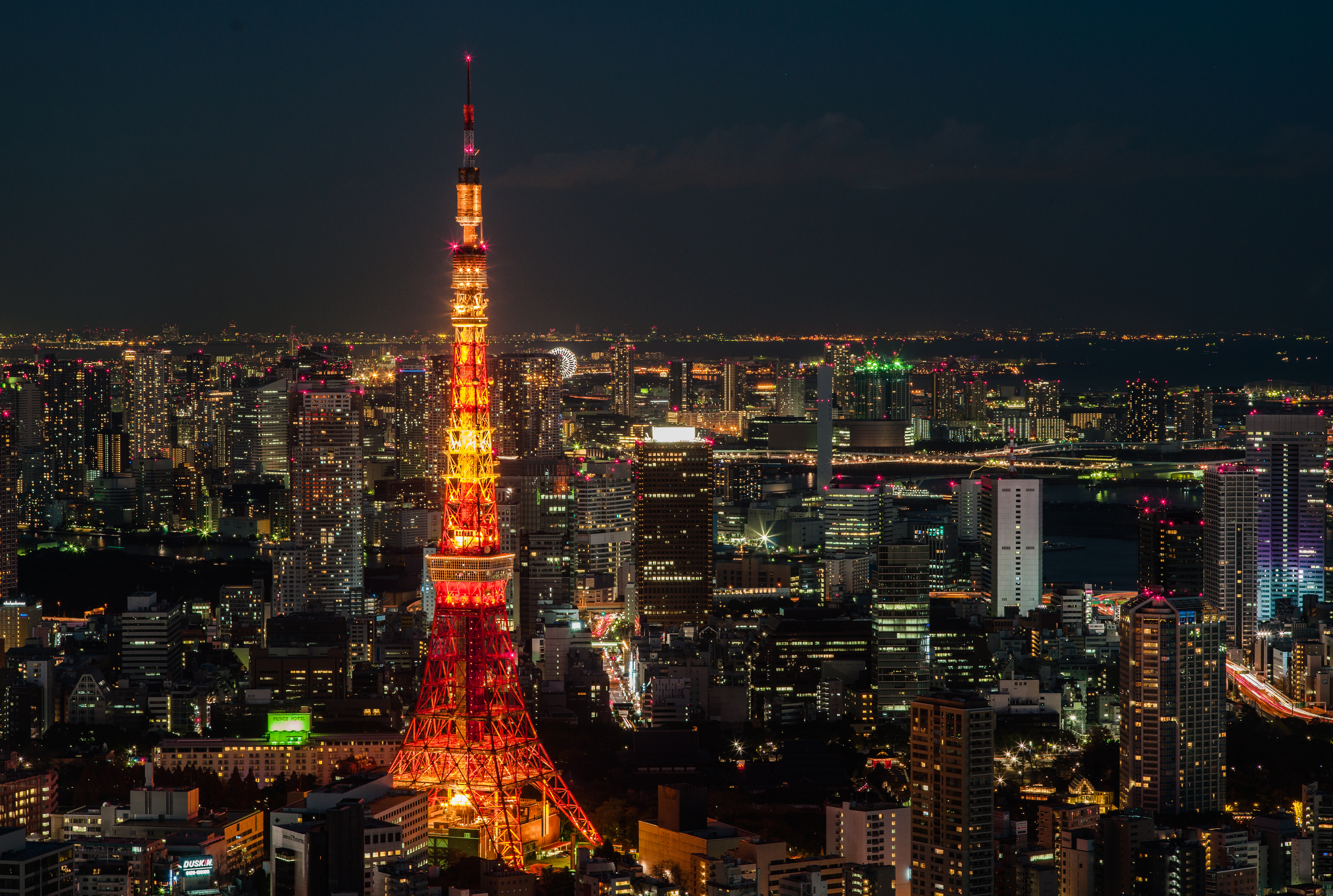 tokyo, cities, night city, skyscrapers, tower Full HD