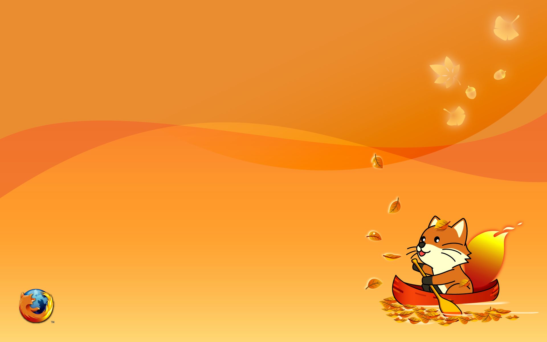 Download mobile wallpaper Firefox, Leaf, Orange (Color), Technology, Fox for free.