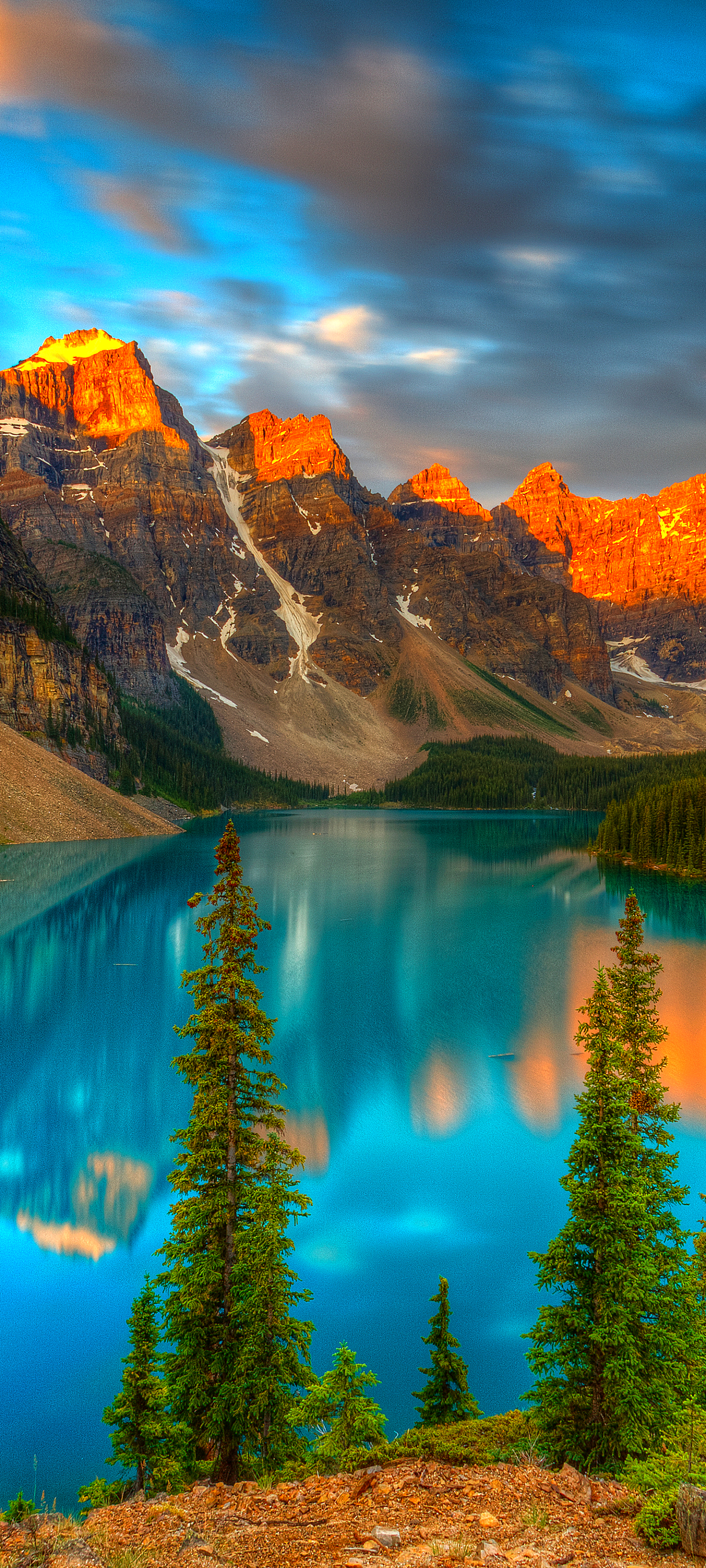 Скачать обои бесплатно Озера, Гора, Озеро, Канада, Земля/природа, Озеро Морейн картинка на рабочий стол ПК