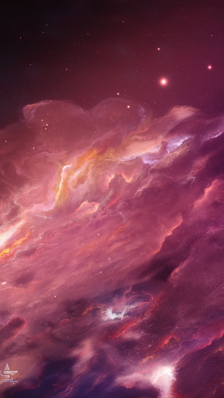 無料モバイル壁紙星雲, スペース, 紫の, Sf, 出演者, オレンジ色）をダウンロードします。