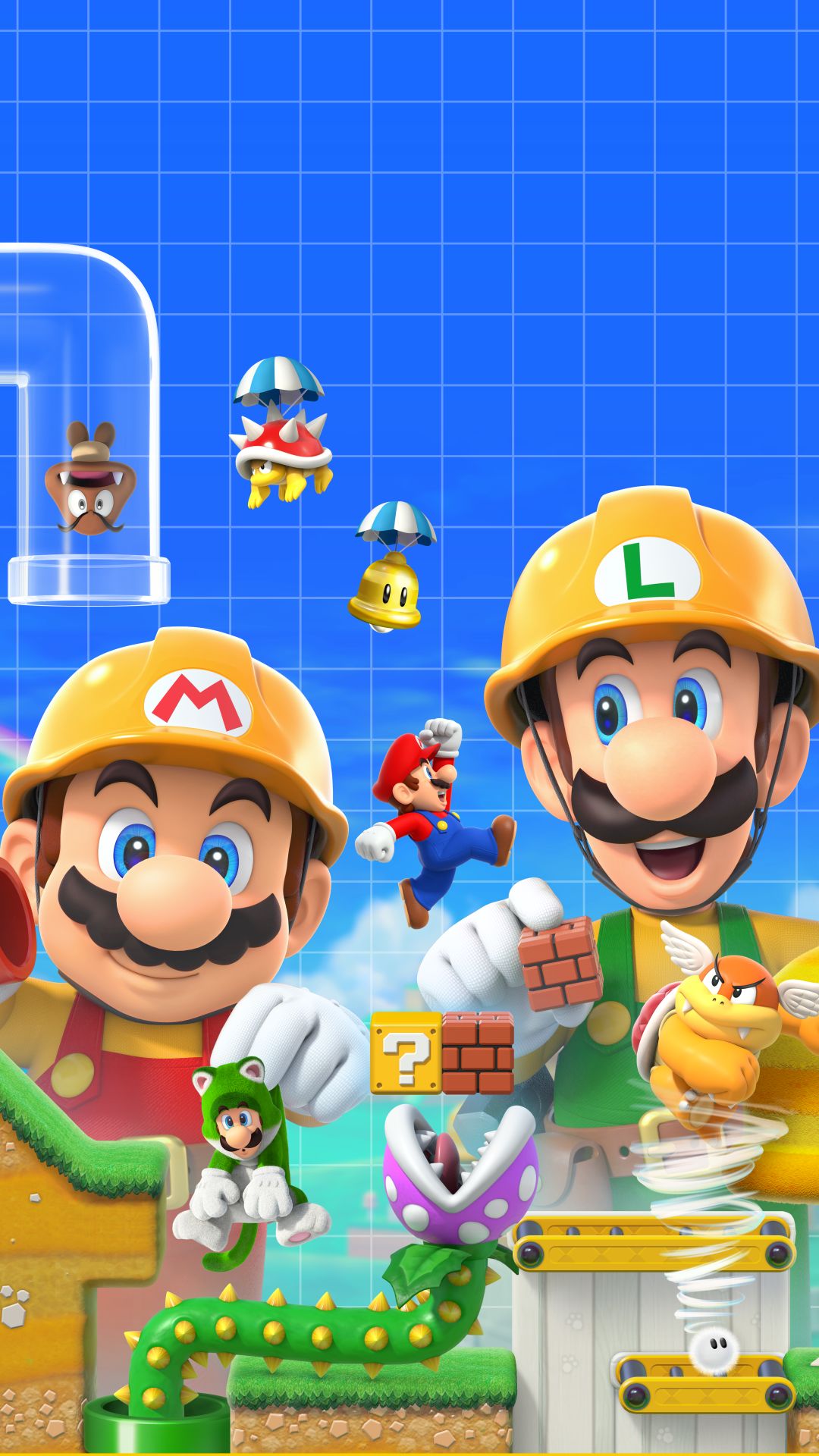 Téléchargez des papiers peints mobile Mario, Jeux Vidéo, Goomba, Nintendô Ôru Sutâ Dairantô Sumasshu Burazâzu, Louis, Super Mario Maker 2 gratuitement.