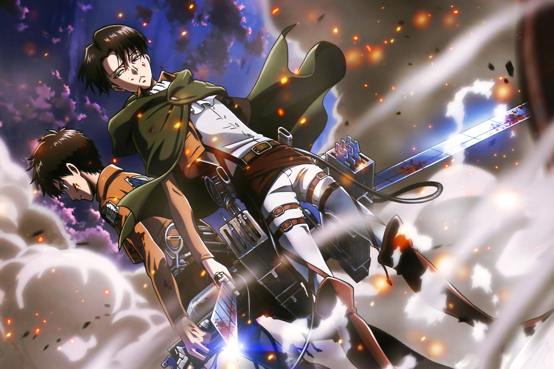 Free download wallpaper Anime, Eren Yeager, Attack On Titan, Levi Ackerman on your PC desktop