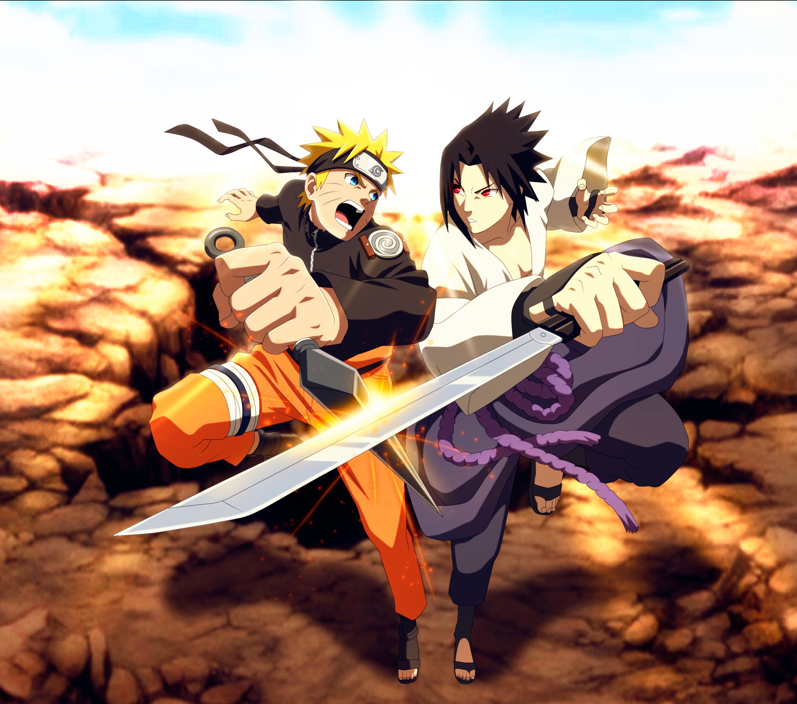 Handy-Wallpaper Naruto, Animes, Sasuke Uchiha, Naruto Uzumaki kostenlos herunterladen.