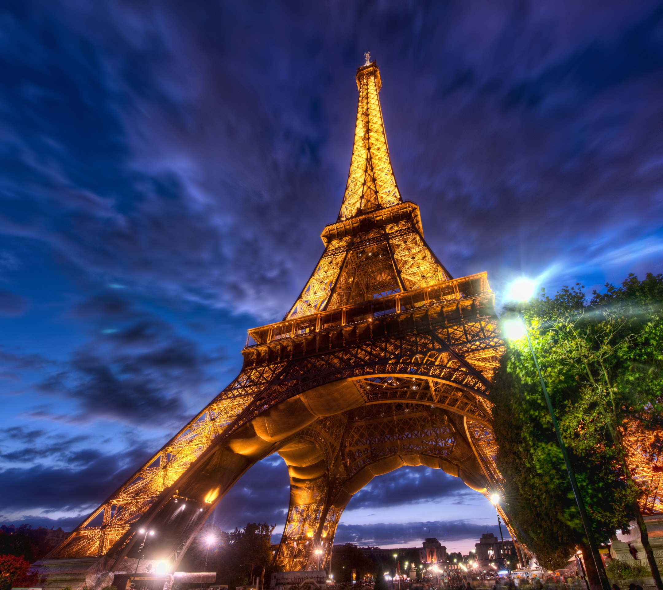 Download mobile wallpaper Night, Paris, Eiffel Tower, Monuments, Light, France, Monument, Man Made for free.