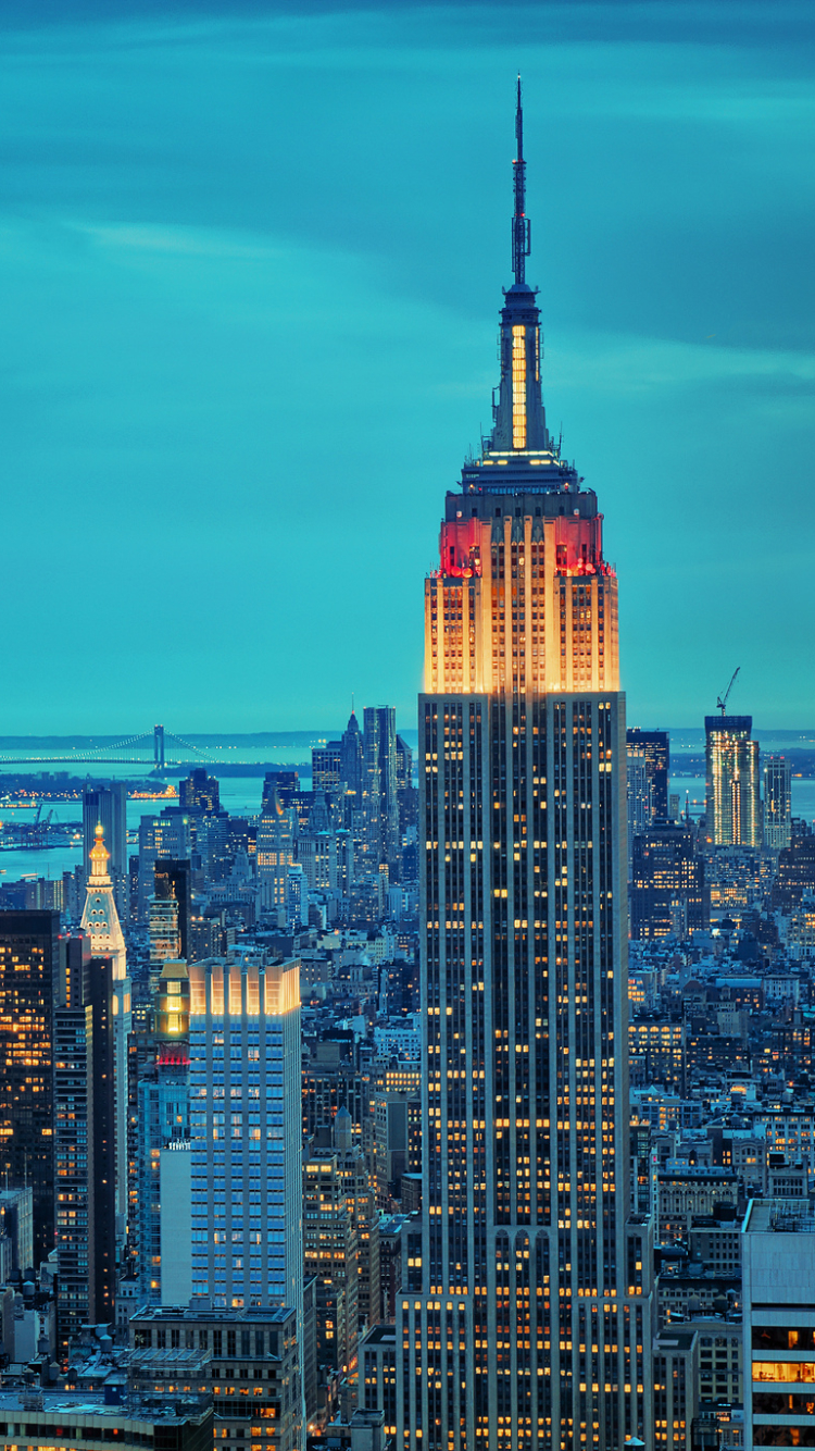 Handy-Wallpaper Städte, Stadt, Stadtbild, New York, Empire State Building, Menschengemacht, Großstadt kostenlos herunterladen.