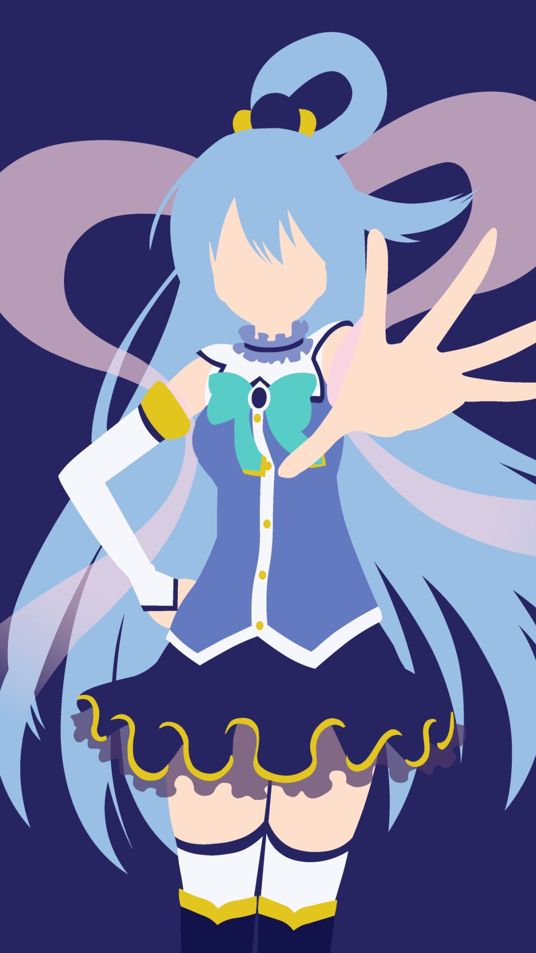 Handy-Wallpaper Minimalistisch, Animes, Konosuba: God's Blessing On This Wonderful World!, Aqua (Konosuba) kostenlos herunterladen.