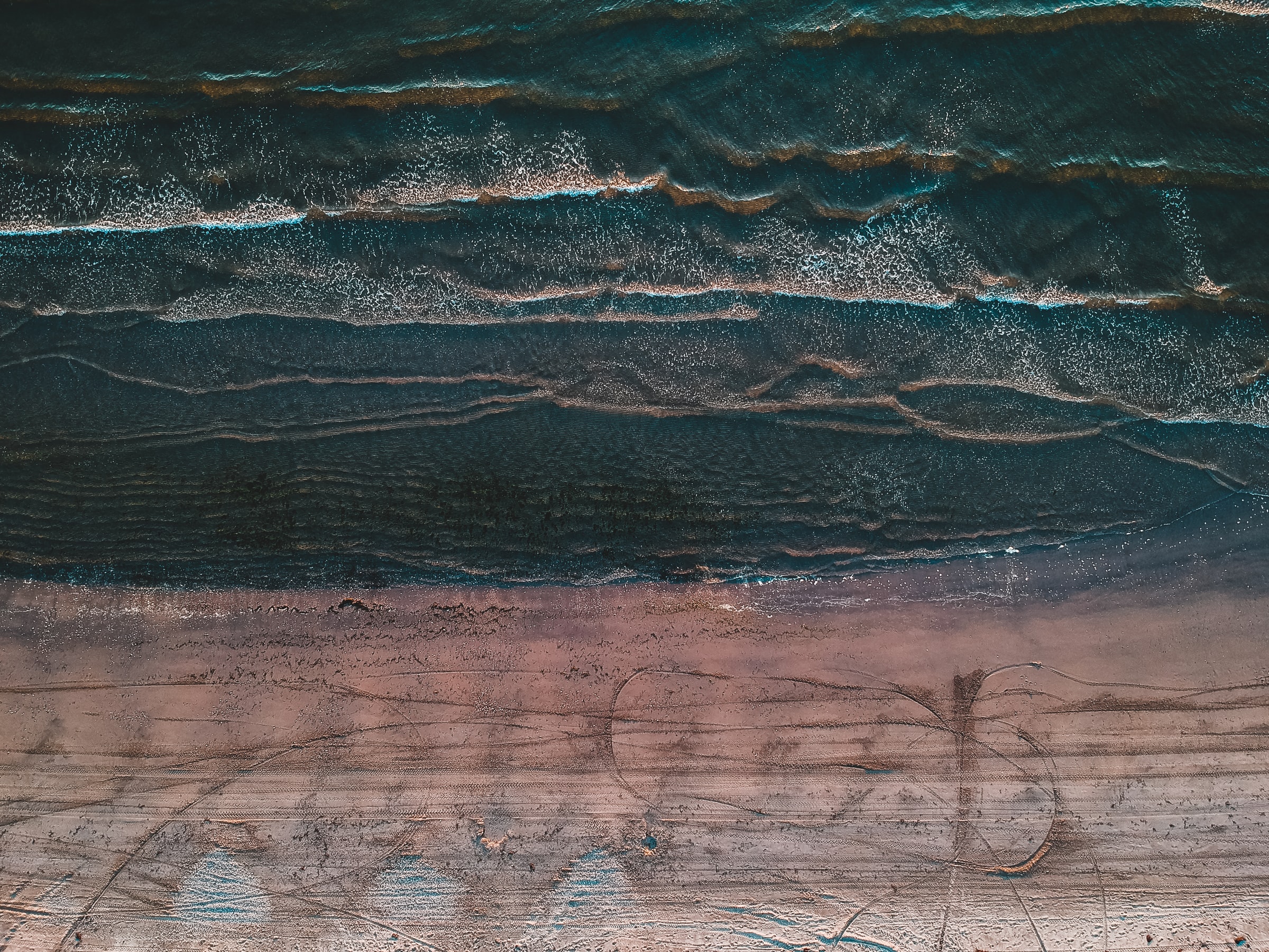無料モバイル壁紙自然, 海, サンド, 上から見る, 海岸, 波をダウンロードします。