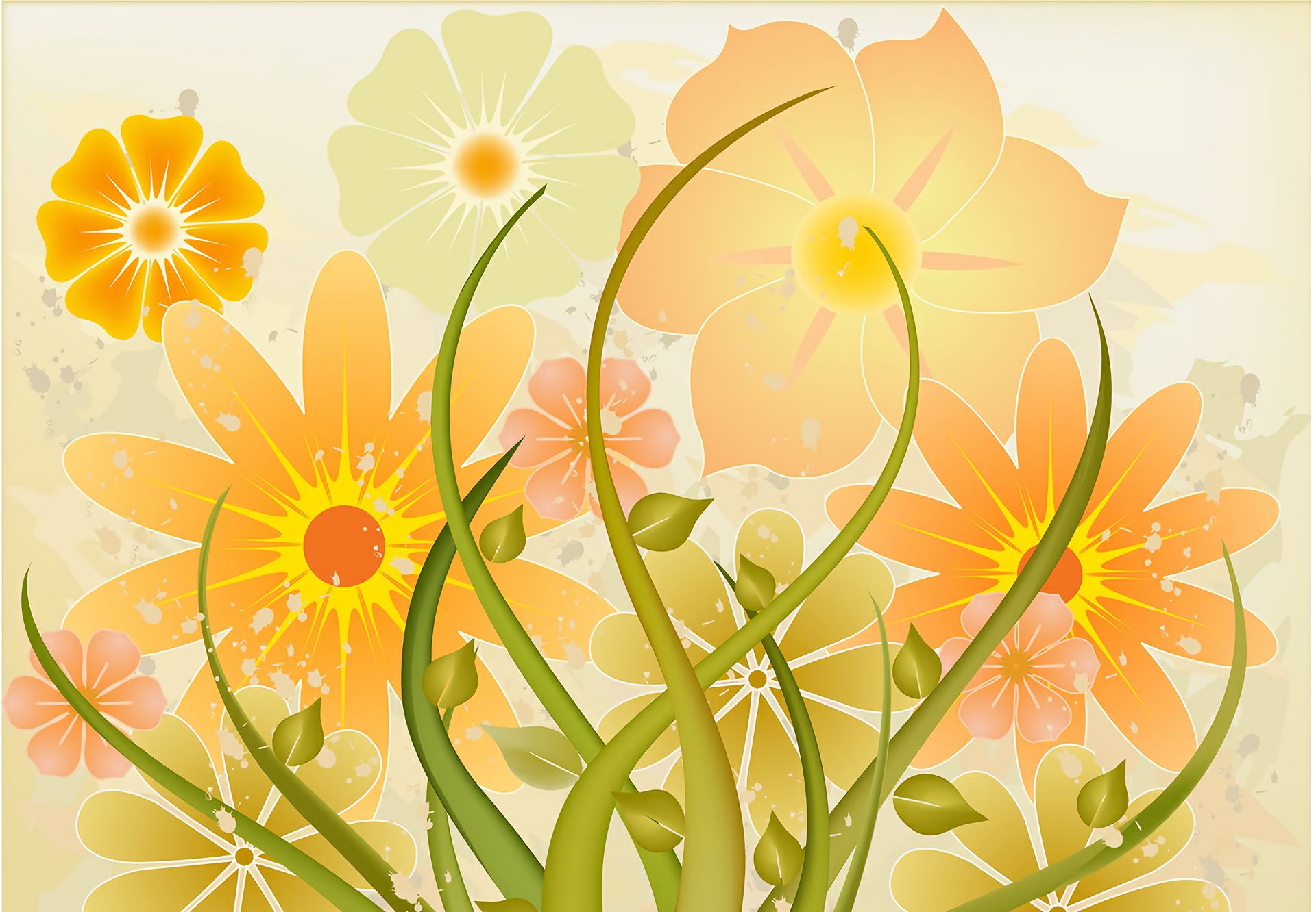 Free download wallpaper Flowers, Flower, Artistic, Orange (Color) on your PC desktop