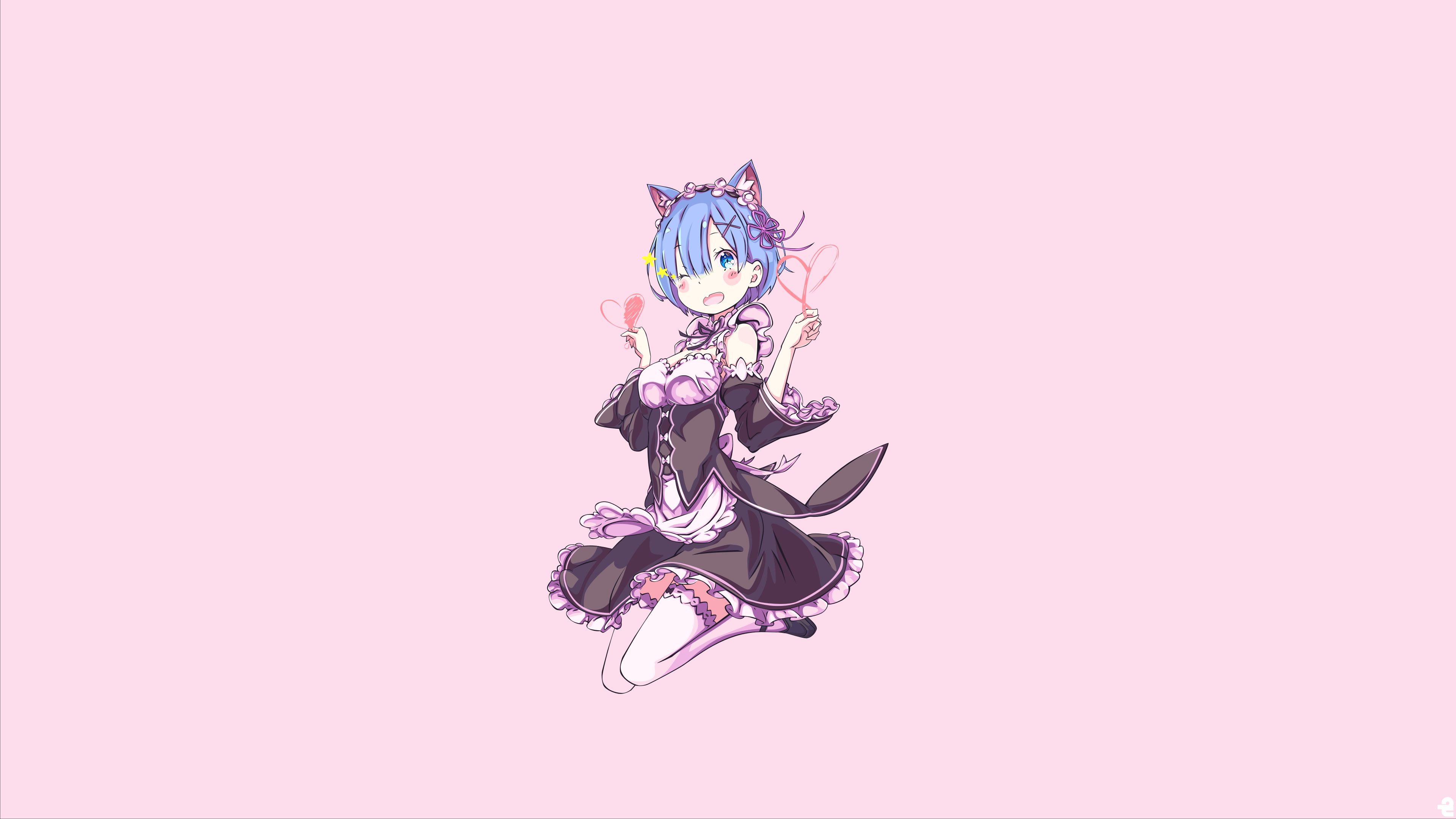Free download wallpaper Anime, Blue Eyes, Maid, Blue Hair, Short Hair, Animal Ears, Re:zero Starting Life In Another World, Rem (Re:zero) on your PC desktop