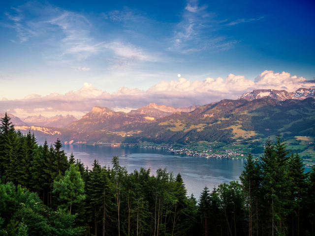 Descarga gratis la imagen Paisaje, Montaña, Lago, Bosque, Tierra/naturaleza en el escritorio de tu PC