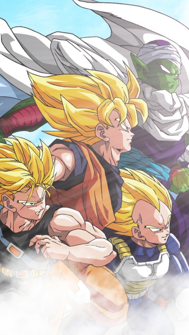 Download mobile wallpaper Anime, Dragon Ball Z, Dragon Ball, Goku, Piccolo (Dragon Ball), Gohan (Dragon Ball), Trunks (Dragon Ball), Vegeta (Dragon Ball) for free.