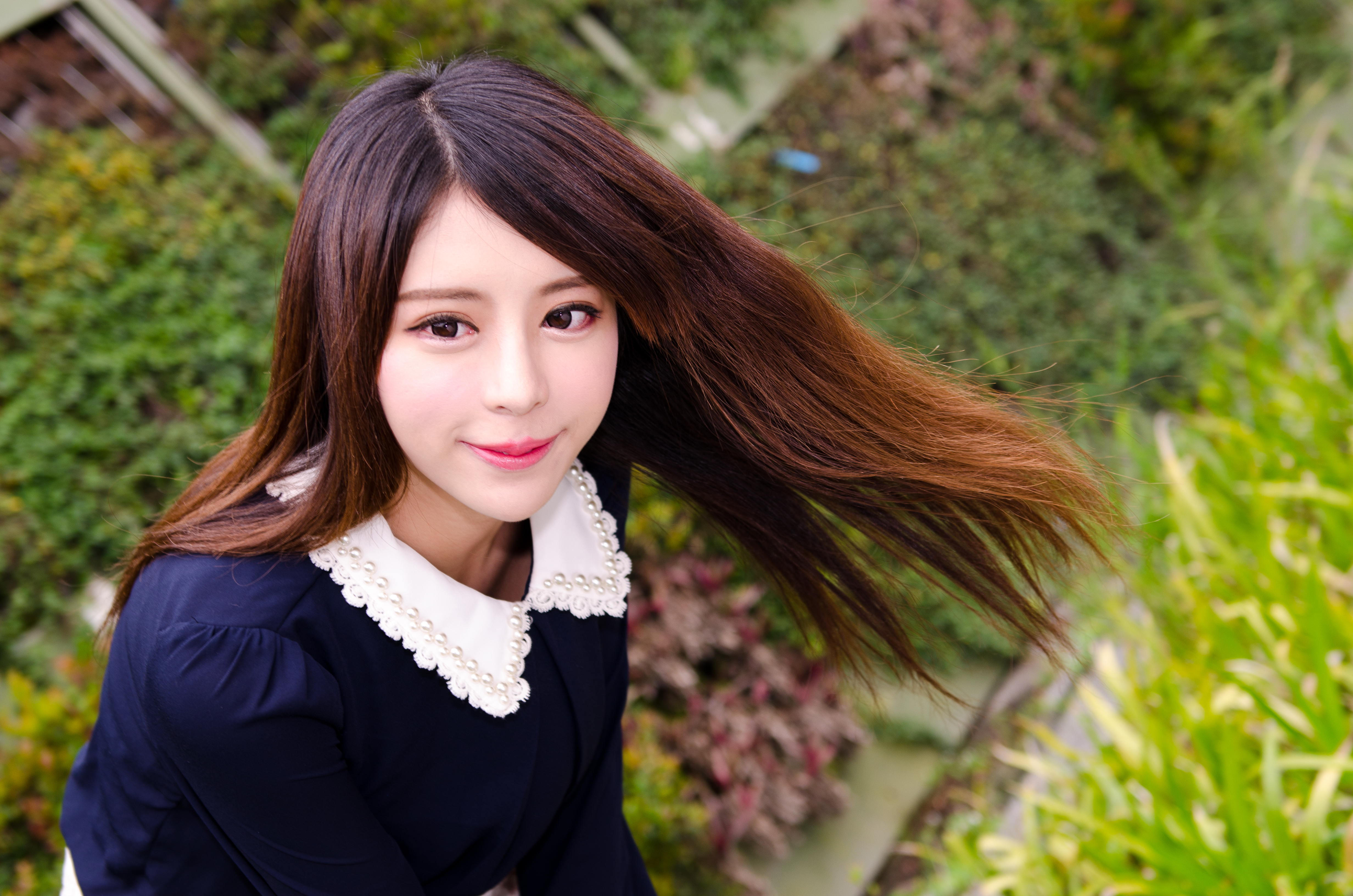 Free download wallpaper Smile, Hair, Model, Women, Asian, Taiwanese, Julie Chang, Zhang Qi Jun on your PC desktop