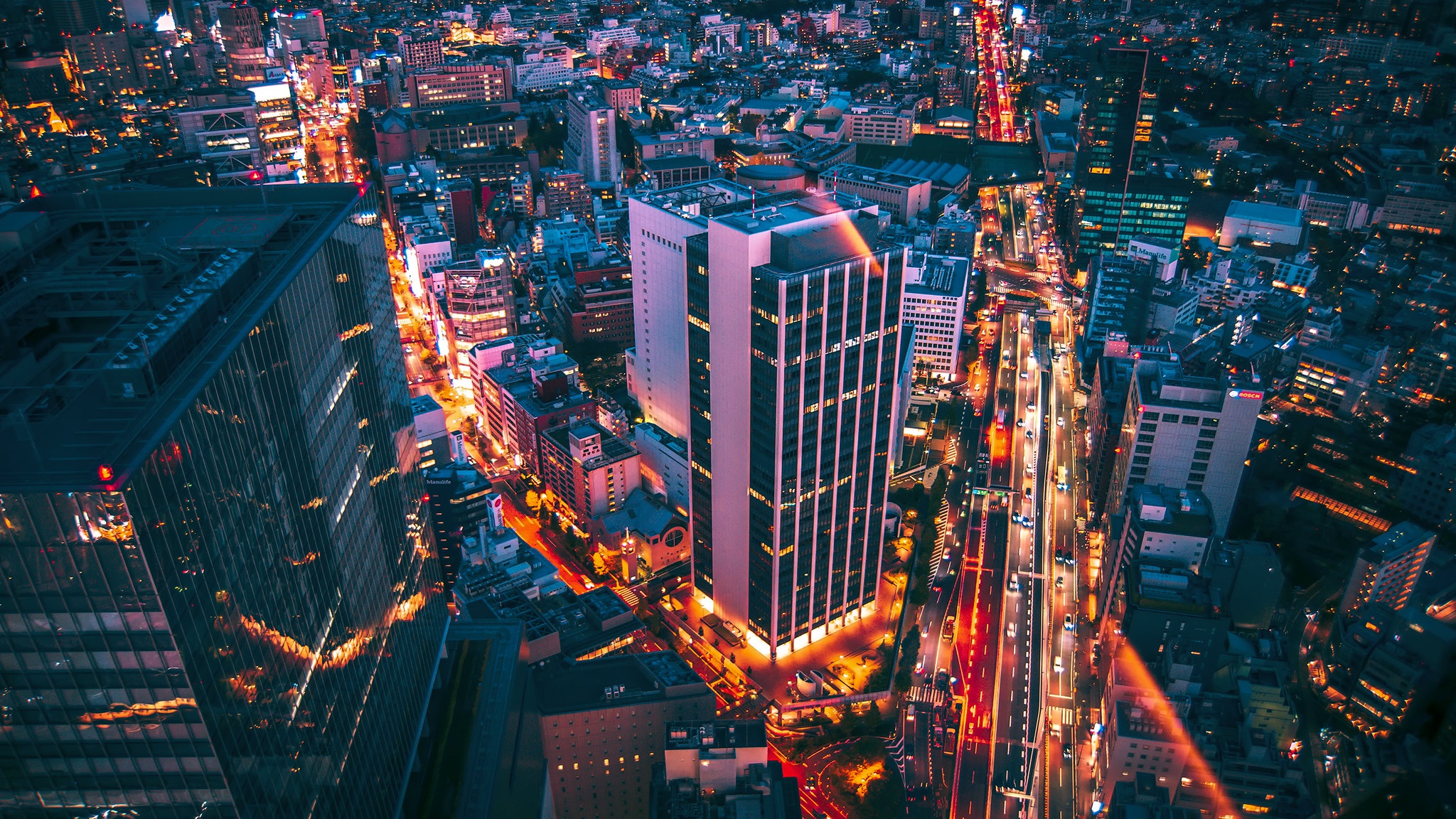 Завантажити шпалери безкоштовно Міста, Ніч, Місто, Будівля, Японія, Токіо, Створено Людиною картинка на робочий стіл ПК