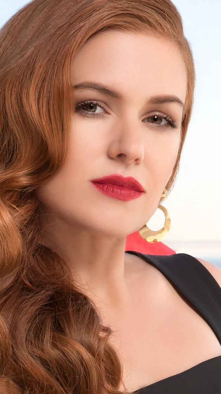 Download mobile wallpaper Redhead, Face, Celebrity, Brown Eyes, Actress, Lipstick, Isla Fisher, Australian for free.