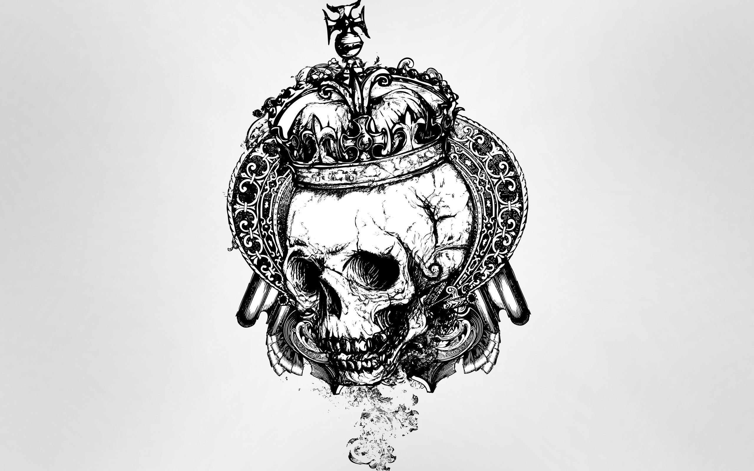 Download mobile wallpaper Dark, Skull for free.