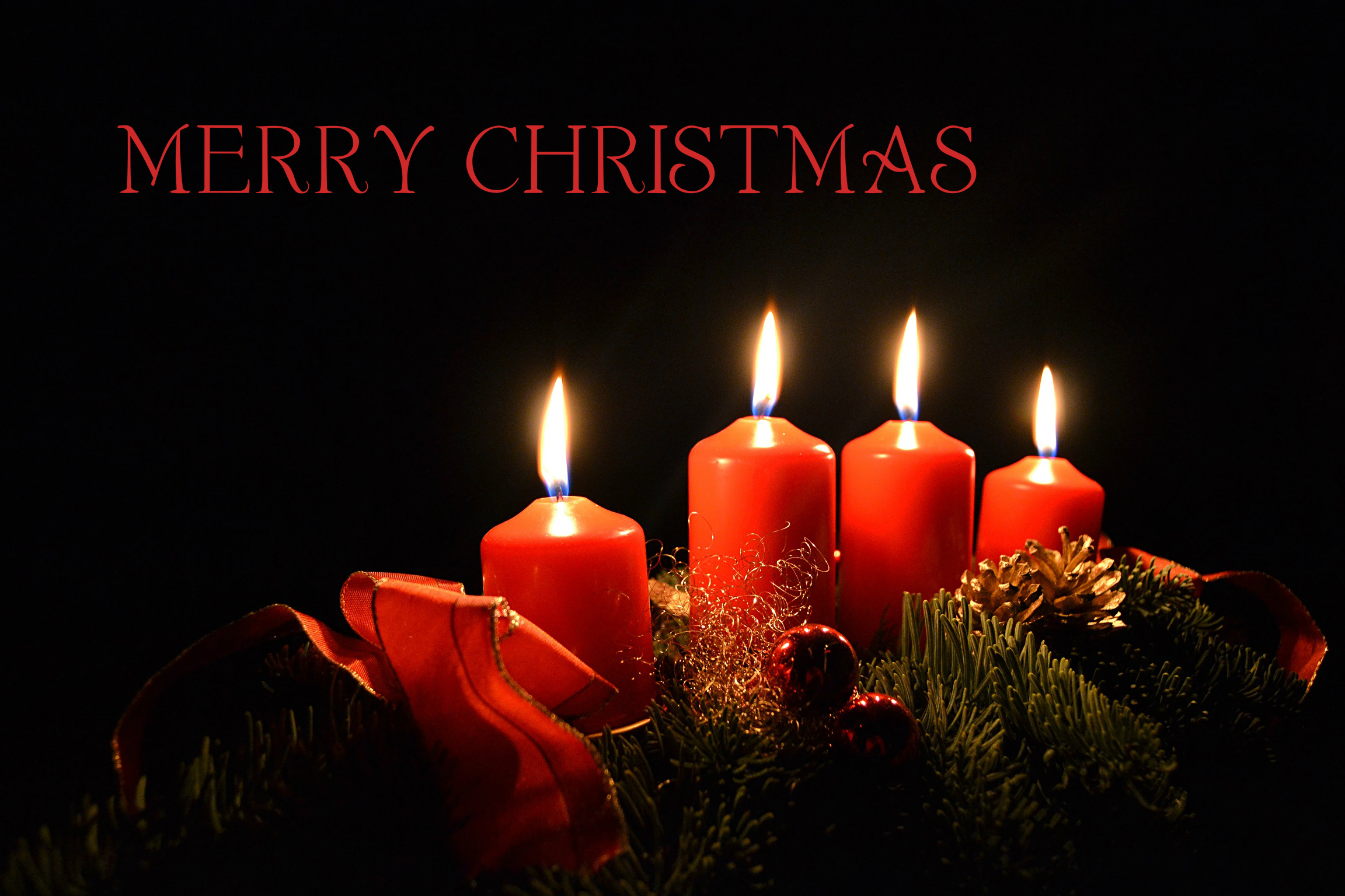 Download mobile wallpaper Christmas, Holiday, Candle, Ribbon, Christmas Ornaments for free.