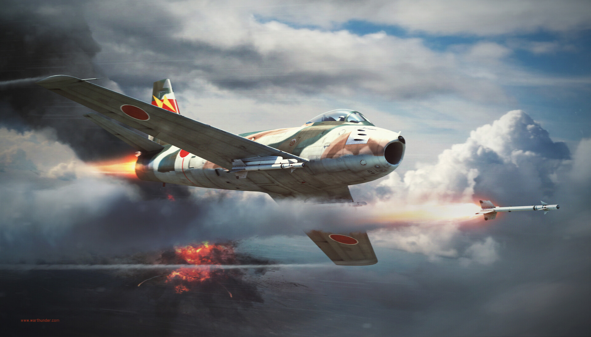Téléchargez des papiers peints mobile Jeux Vidéo, Avion De Guerre, War Thunder gratuitement.