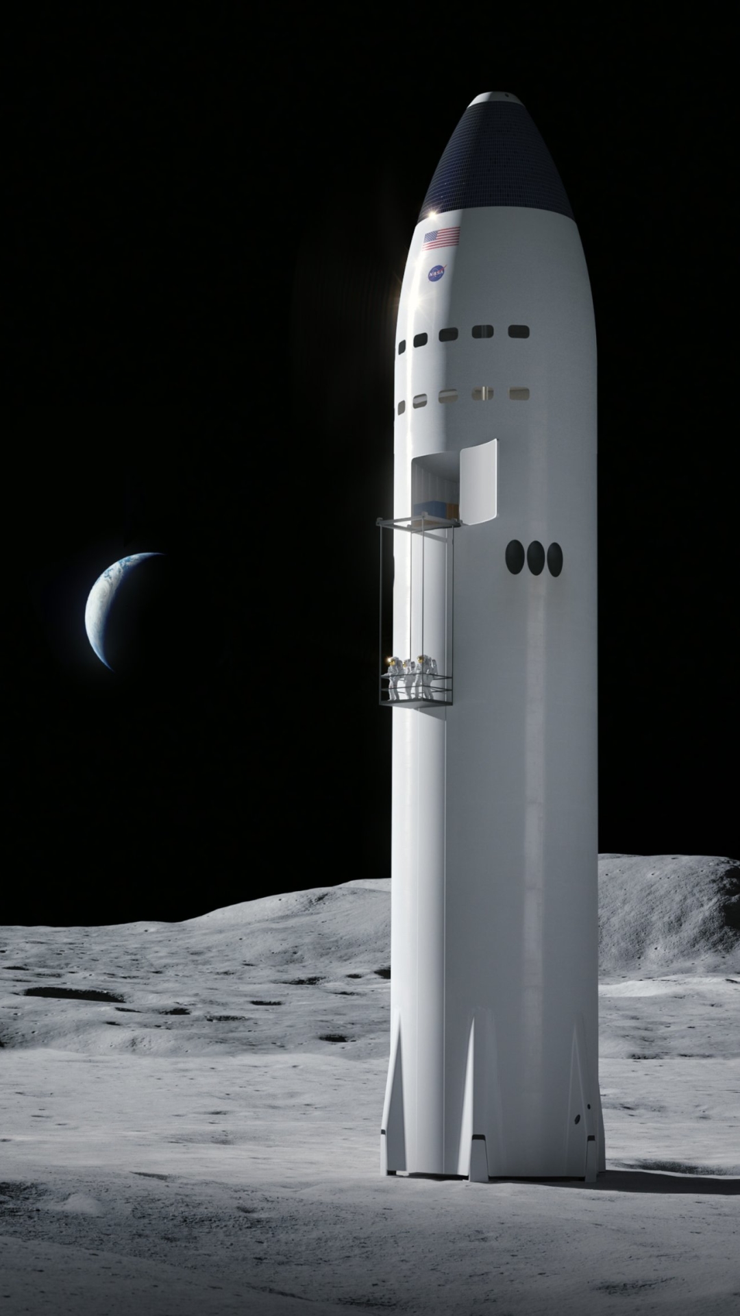 Скачати мобільні шпалери Технології, Spacex, Spacex Starship безкоштовно.