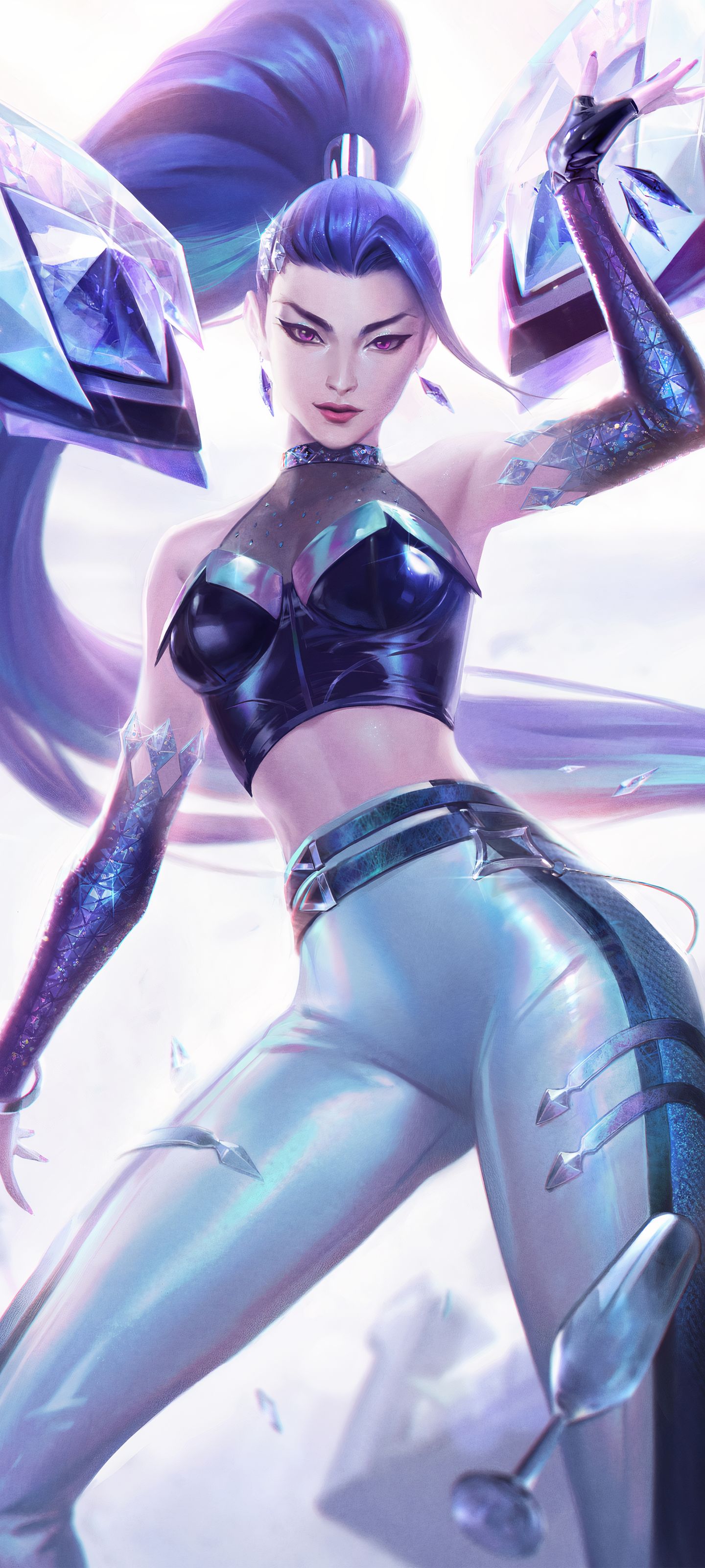 Download mobile wallpaper League Of Legends, Video Game, K Pop, Purple Eyes, Kai'sa (League Of Legends), K/da for free.