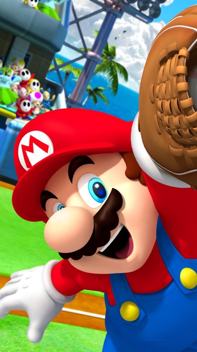 Descarga gratuita de fondo de pantalla para móvil de Mario, Videojuego, Super Mario Stadium: Family Baseball.