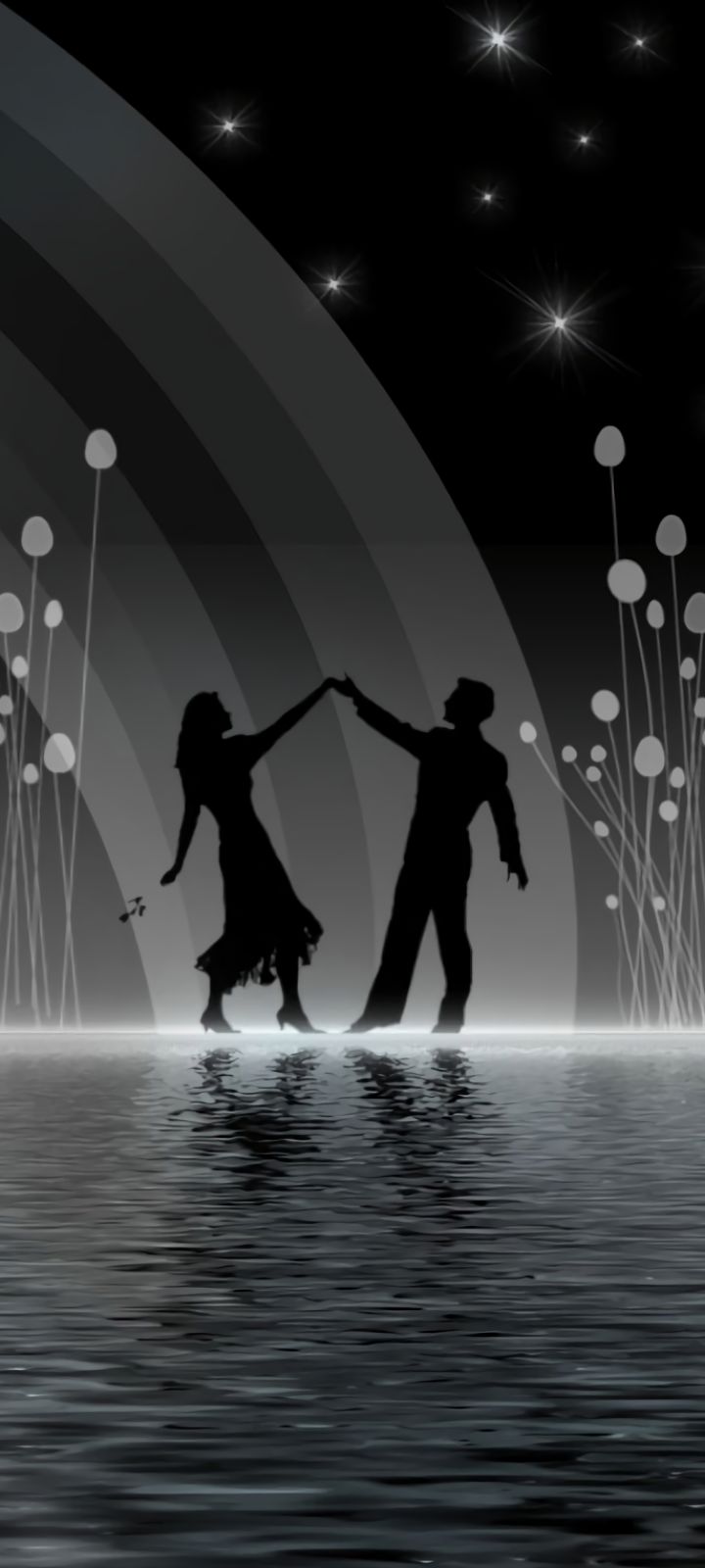 Download mobile wallpaper Night, Love, Artistic, Dancing for free.