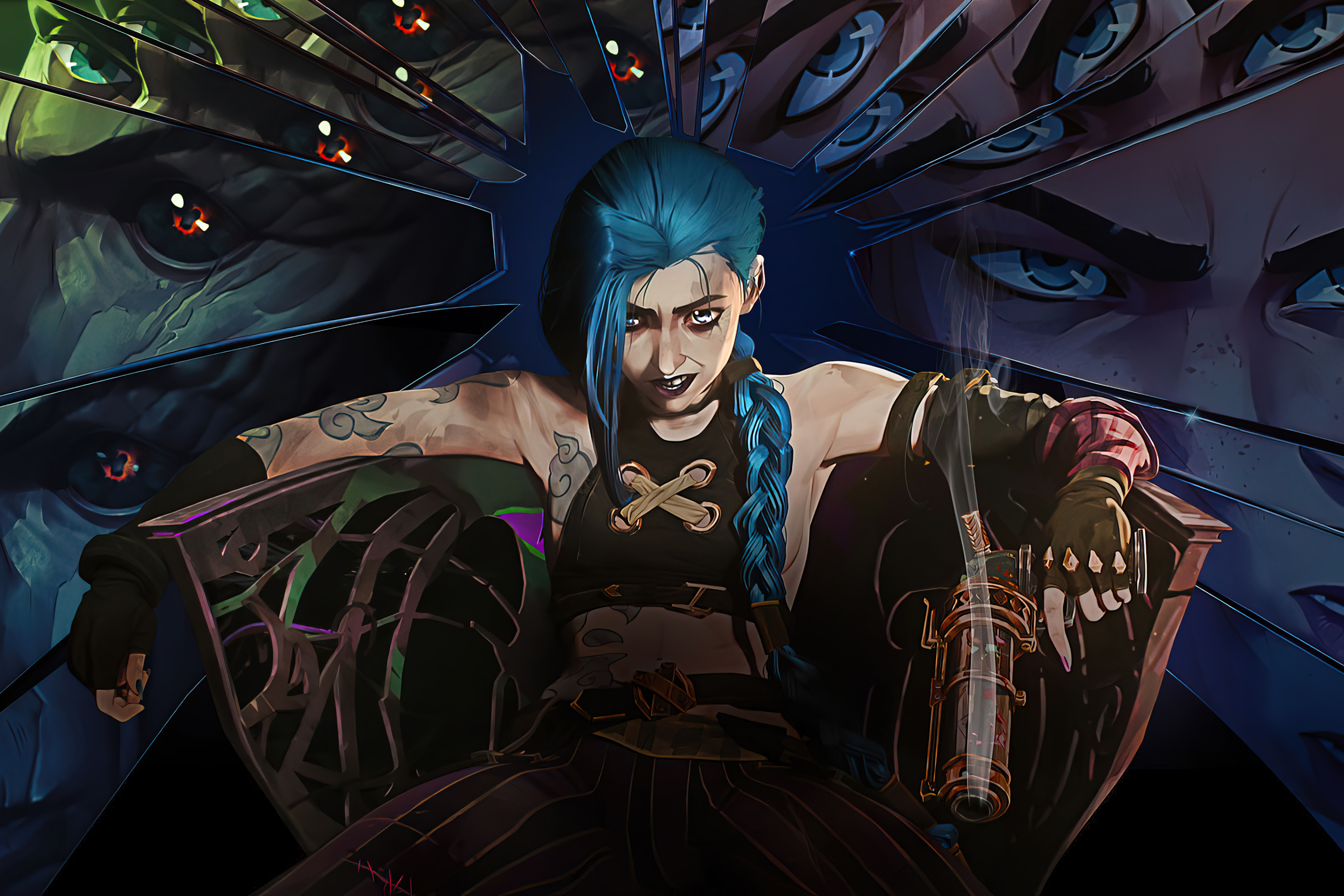 Download mobile wallpaper Tv Show, Jinx (League Of Legends), Arcane for free.