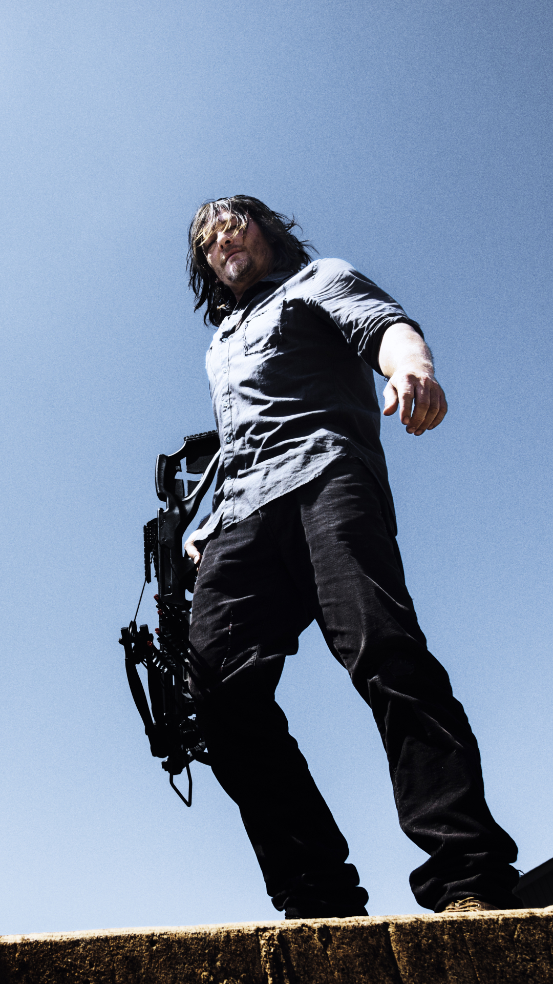 Download mobile wallpaper Andrew Lincoln, Tv Show, Norman Reedus, The Walking Dead, Rick Grimes, Daryl Dixon for free.